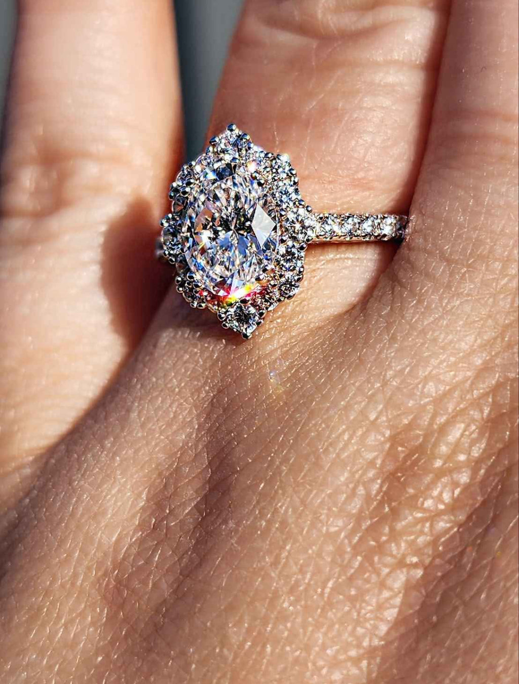 Victorian Style Cubic Zirconia Platinum Plated Sterling Silver Ring