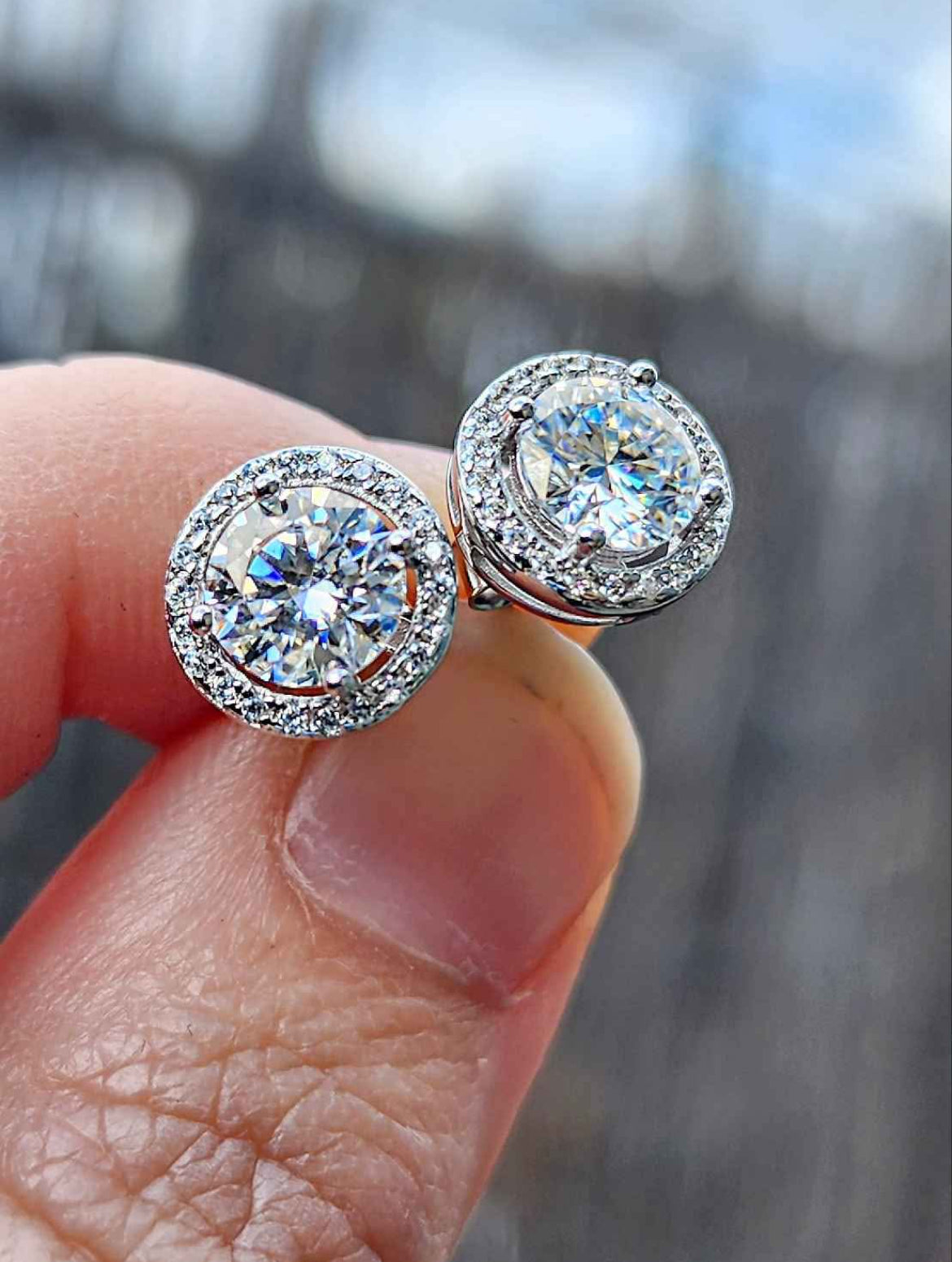 2 Carat Moissanite 18kt White Gold Plated Sterling Silver