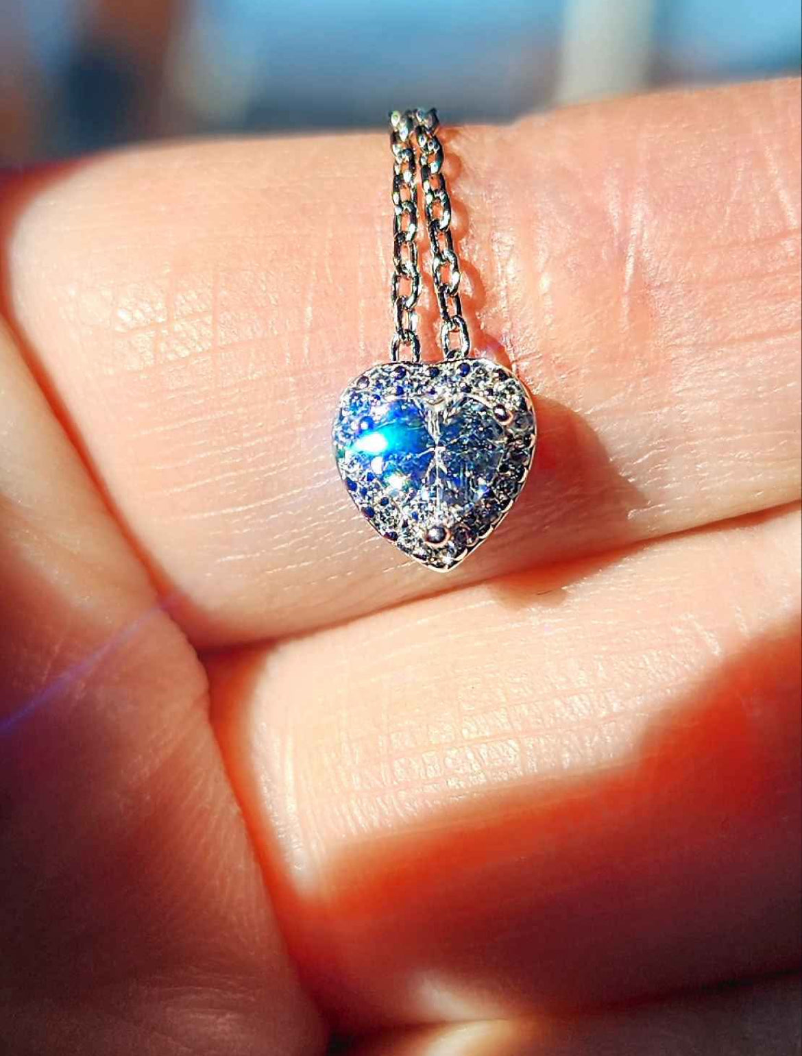 Clear Crystal and Cubic Zirconia 18kt Gold Plated Sterling Silver Necklace