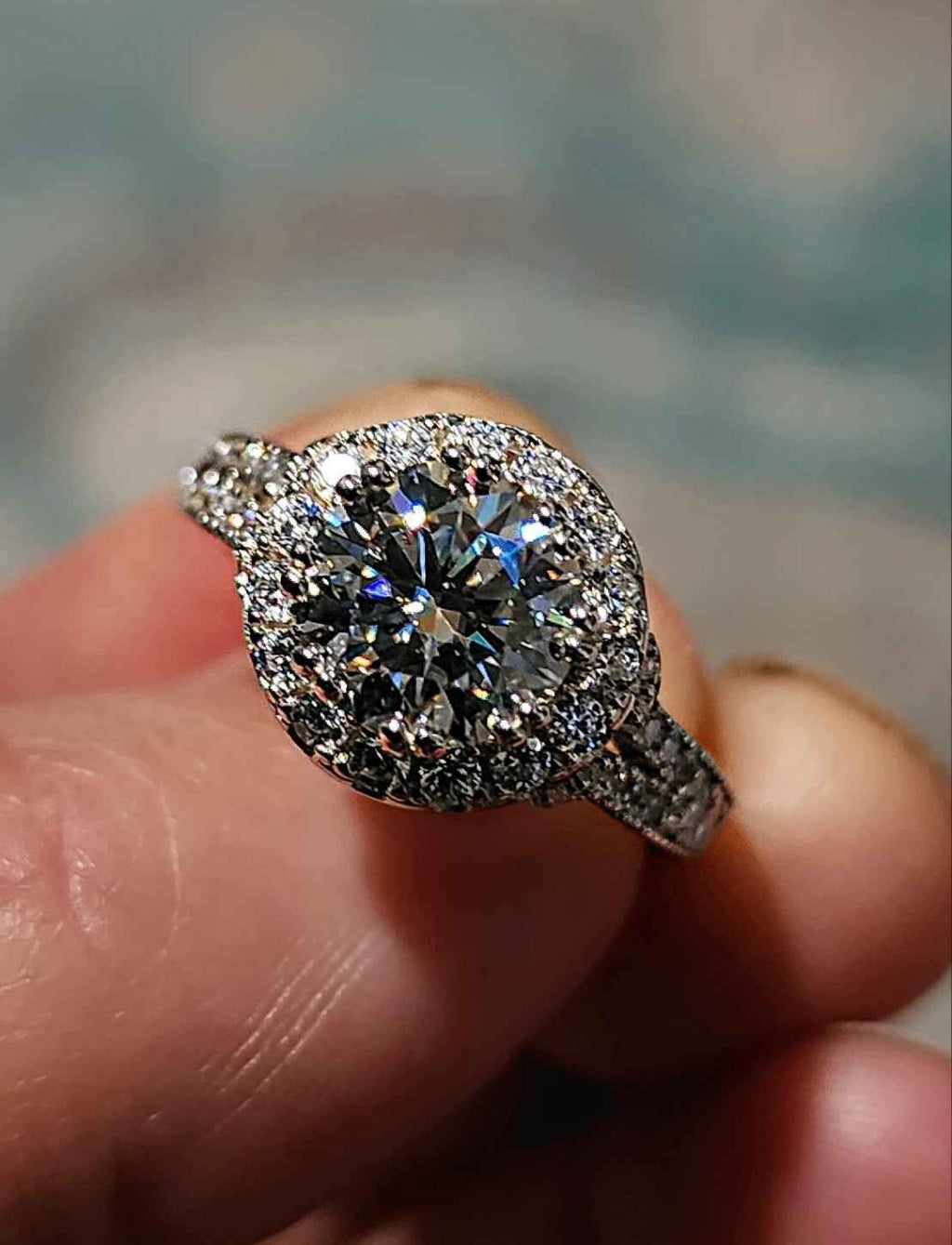 2 carat Moissanite 18kt Gold Plated Sterling Silver Ring