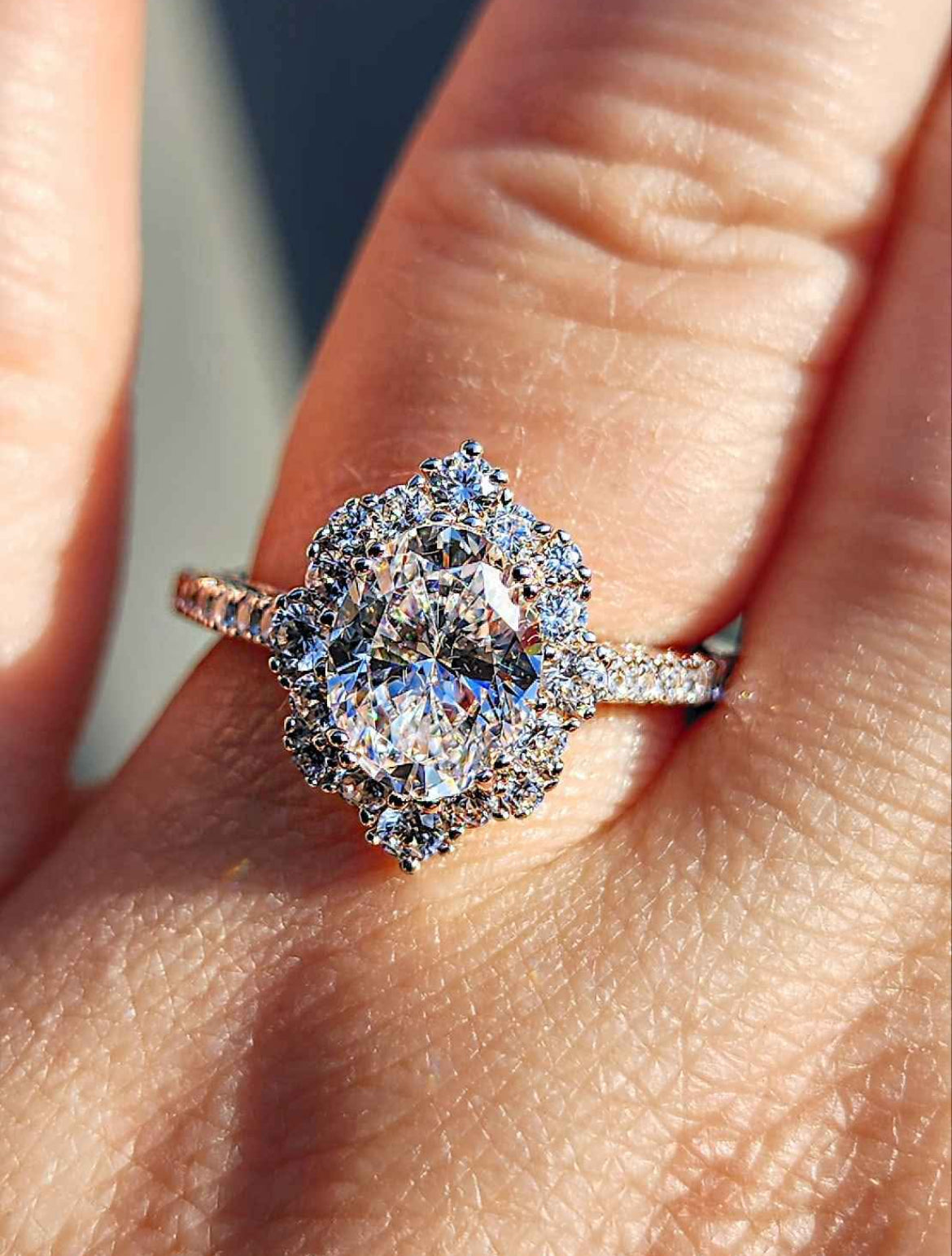 Victorian Style Cubic Zirconia Platinum Plated Sterling Silver Ring