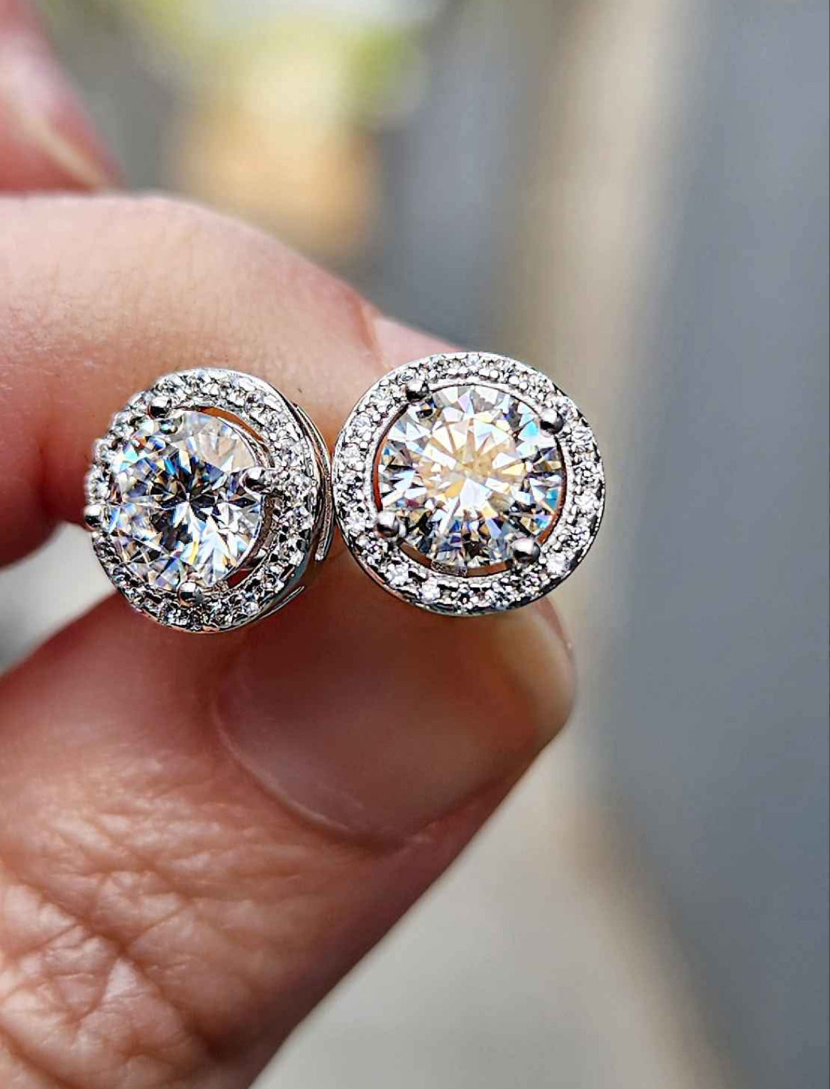 2 Carat Moissanite 18kt White Gold Plated Sterling Silver