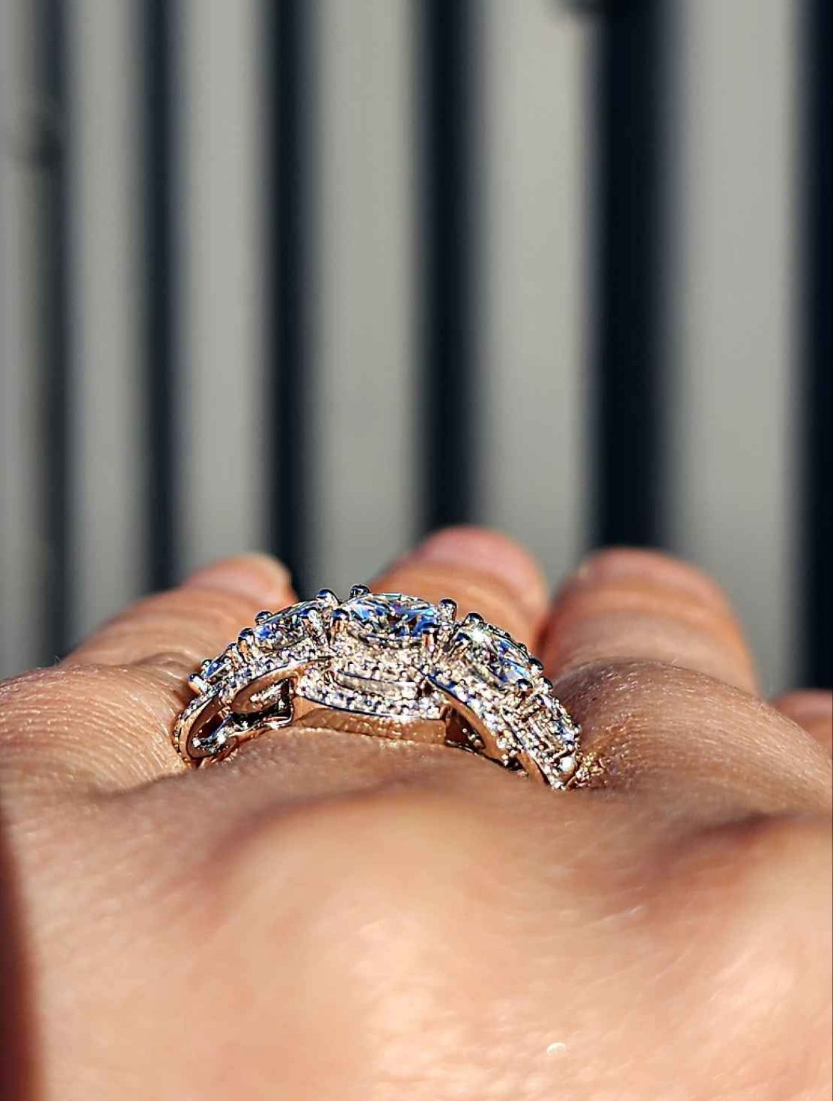 1 carat Moissanite Sterling Silver Ring