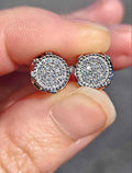 1 Carat Moissanite 18kt White Gold Plated Sterling Silver Stud Earrings