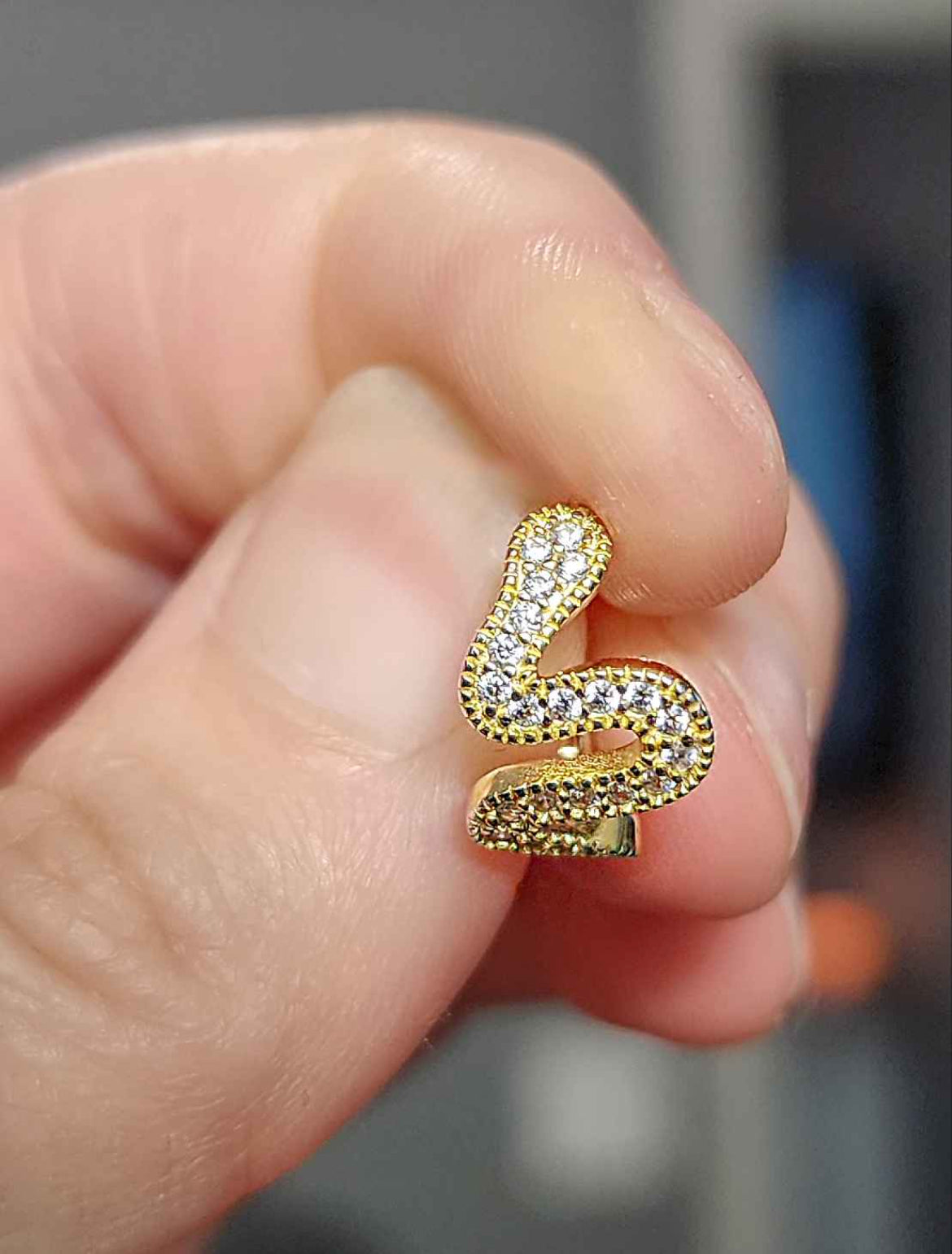 18kt Gold Plated Sterling Silver Cubic Zirconia Snake Hoop Earrings