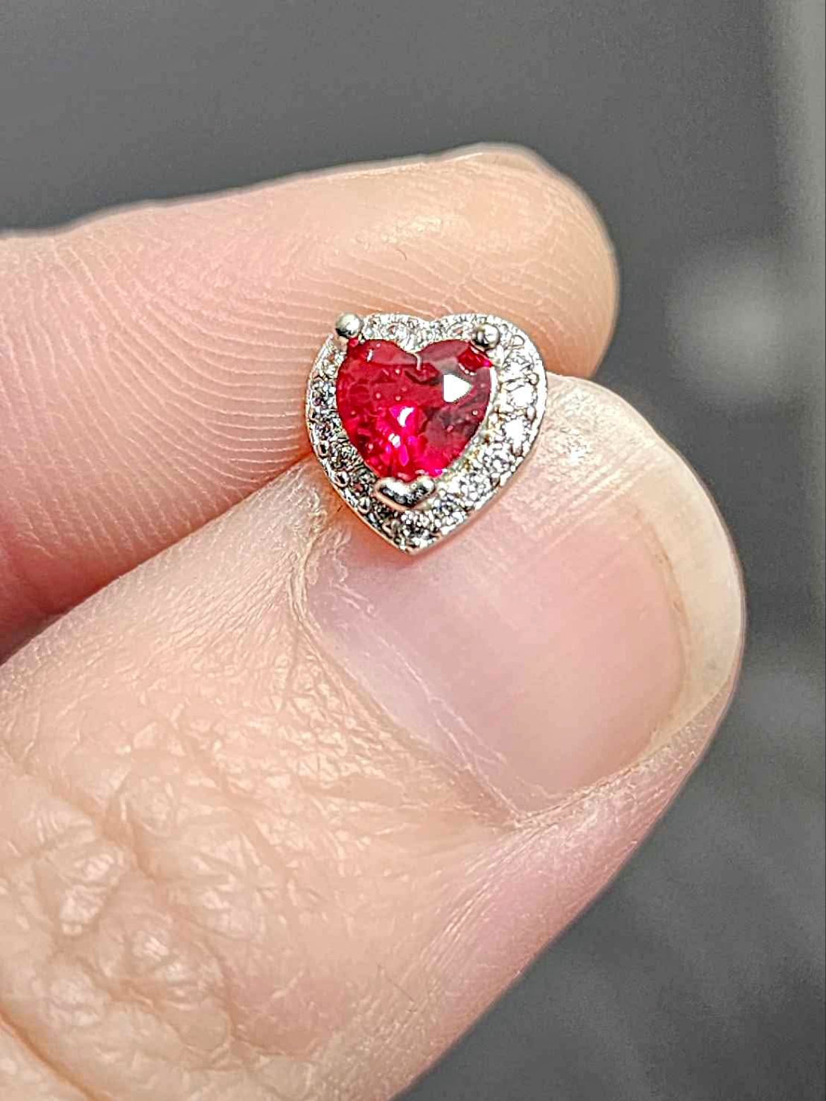 Lab Created Ruby Sterling Silver Earrings