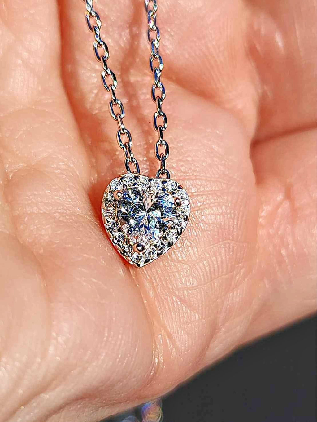 Clear Crystal and Cubic Zirconia 18kt Gold Plated Sterling Silver Necklace