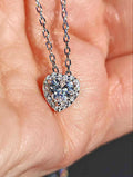 Clear Crystal and Cubic Zirconia 18kt Gold Plated Sterling Silver Necklace