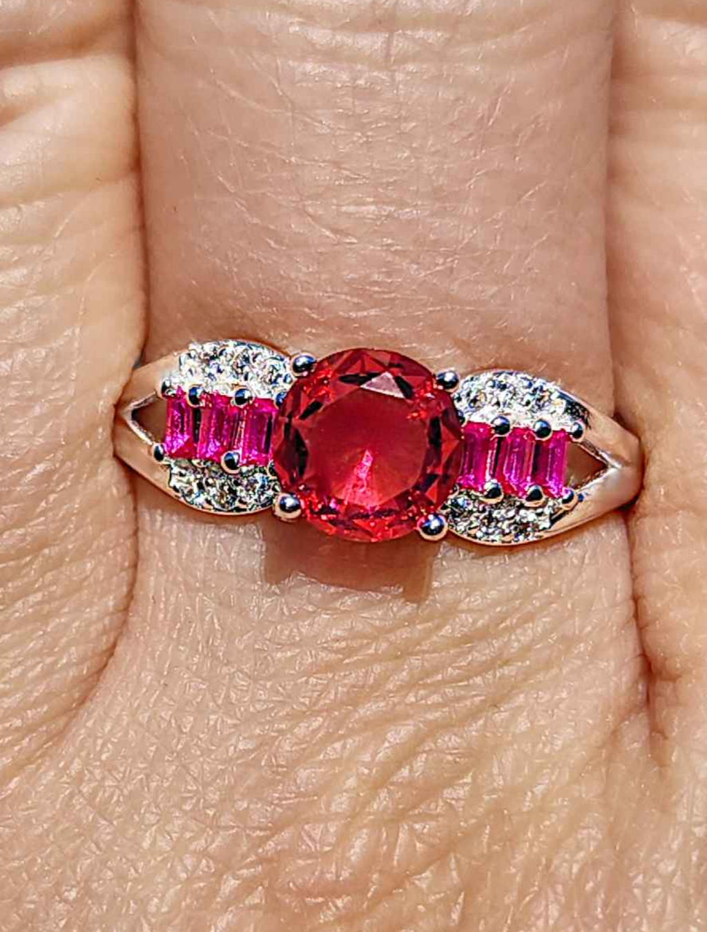 Lab Created Clear Cubic Zirconia 18kt White Gold Plated Sterling Silver Ring