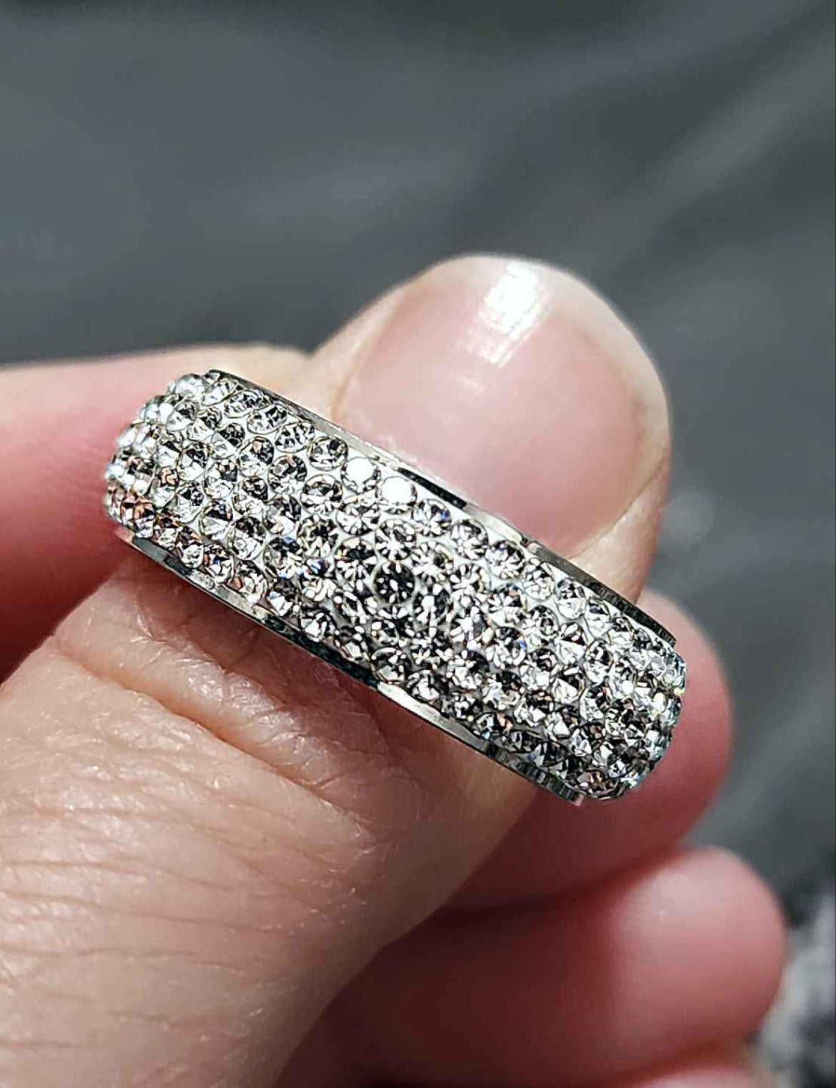 Stainless Steel Cubic Zirconia Ring