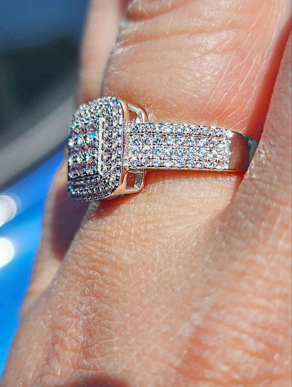 18kt White Gold Plated Sterling Silver Cubic Zirconia Ring