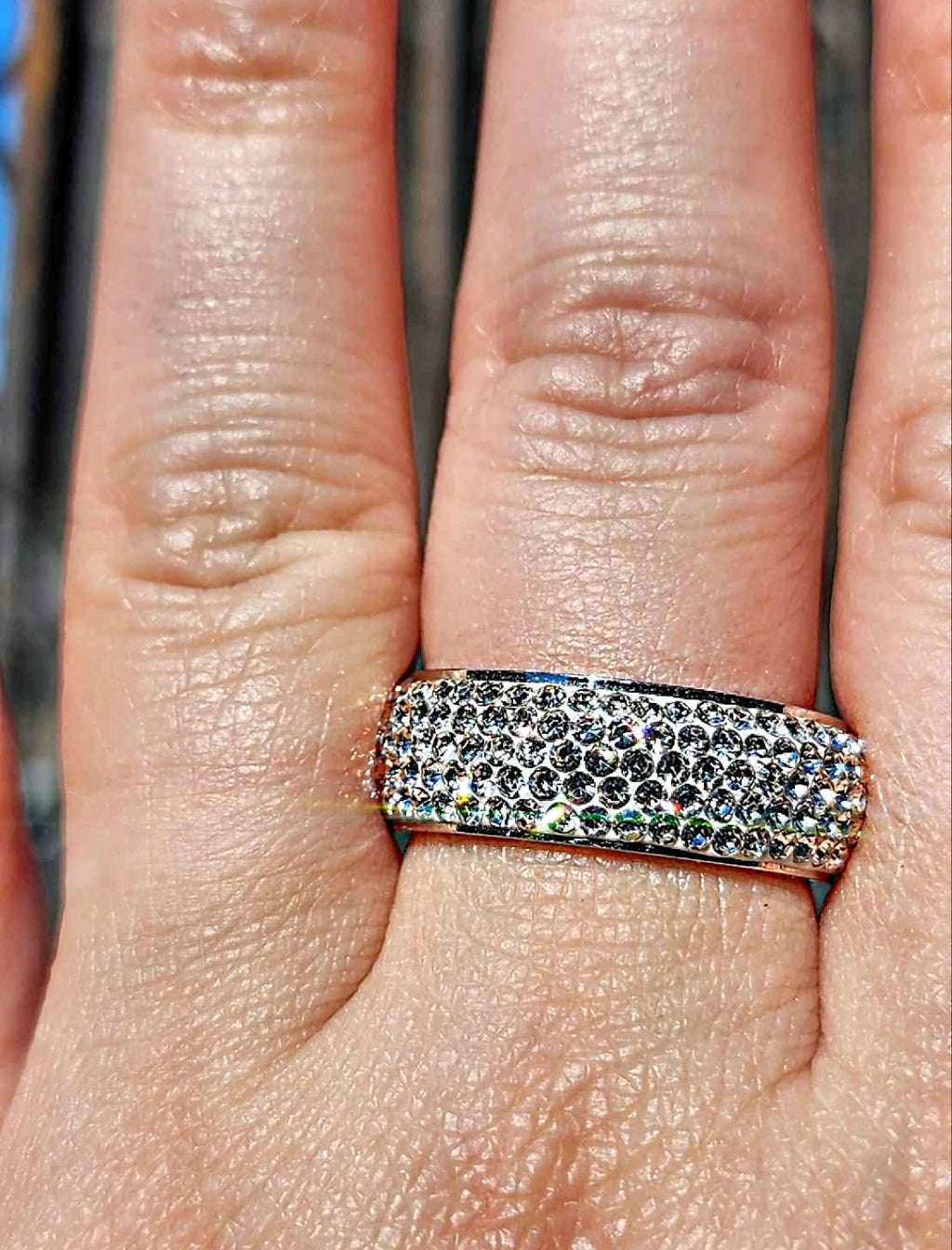 Stainless Steel Cubic Zirconia Ring