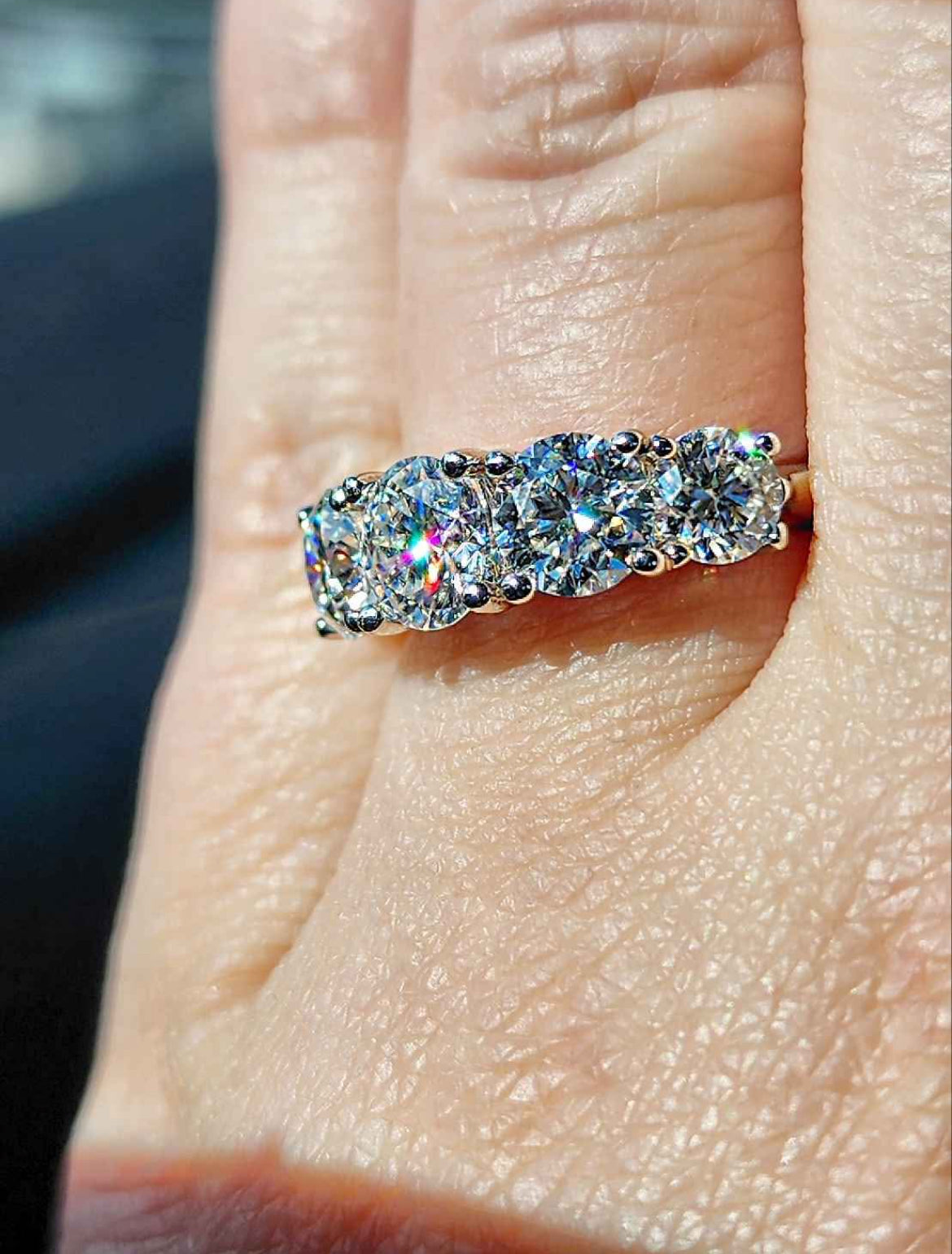 2.5 Carat Moissanite 18kt White Gold Plated Sterling Silver Ring