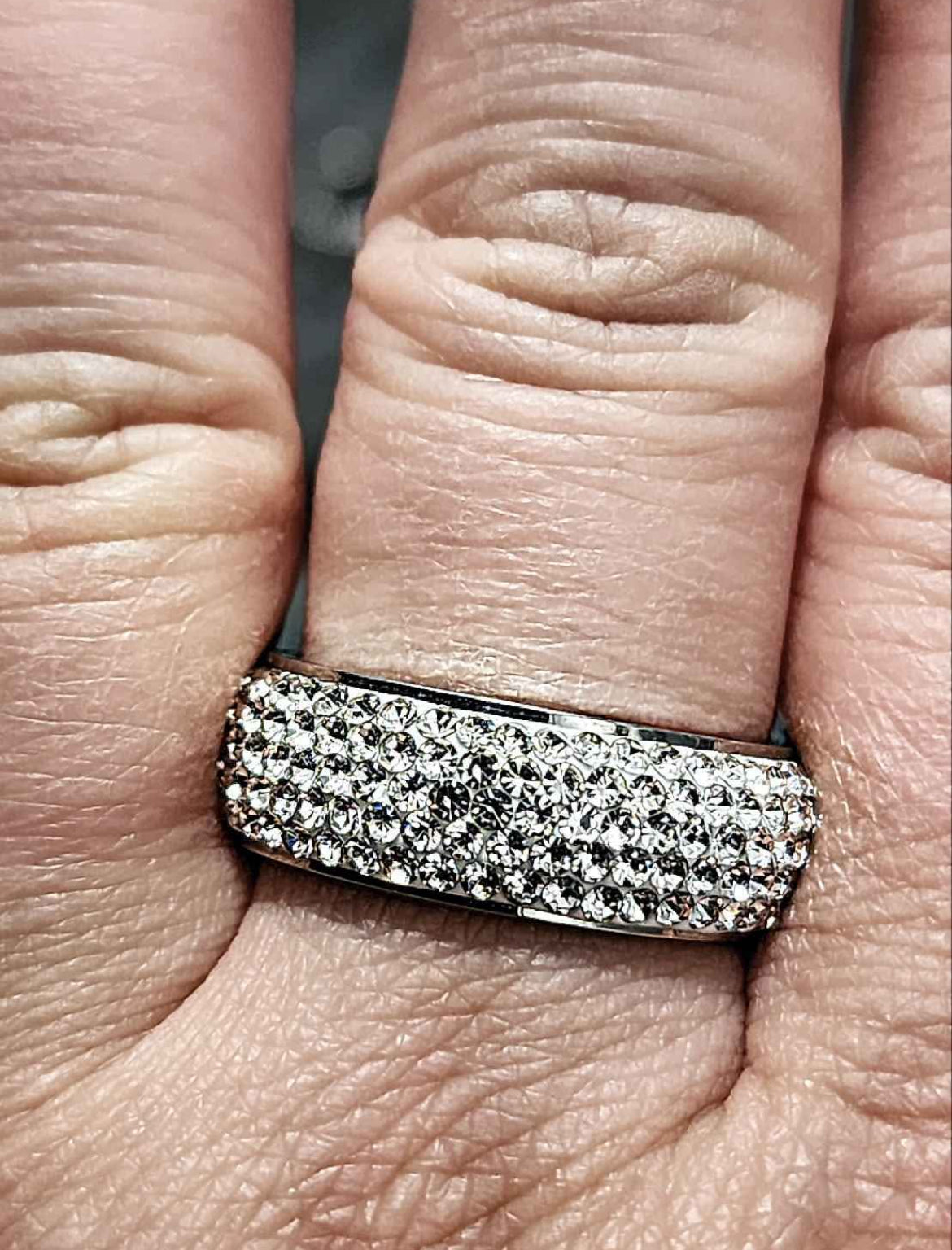 Stainless Steel Cubic Zirconia Ring