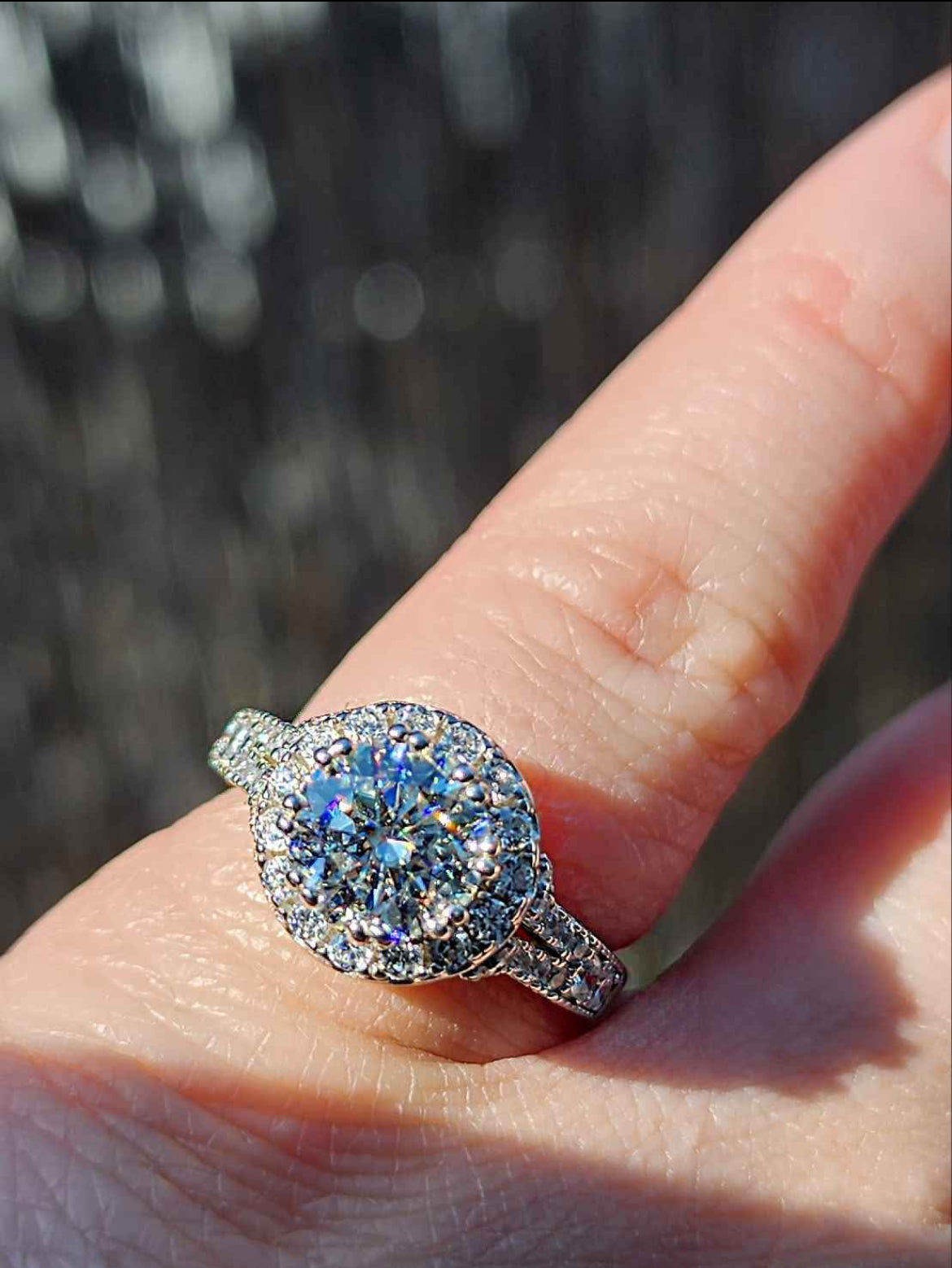 2 carat Moissanite 18kt Gold Plated Sterling Silver Ring