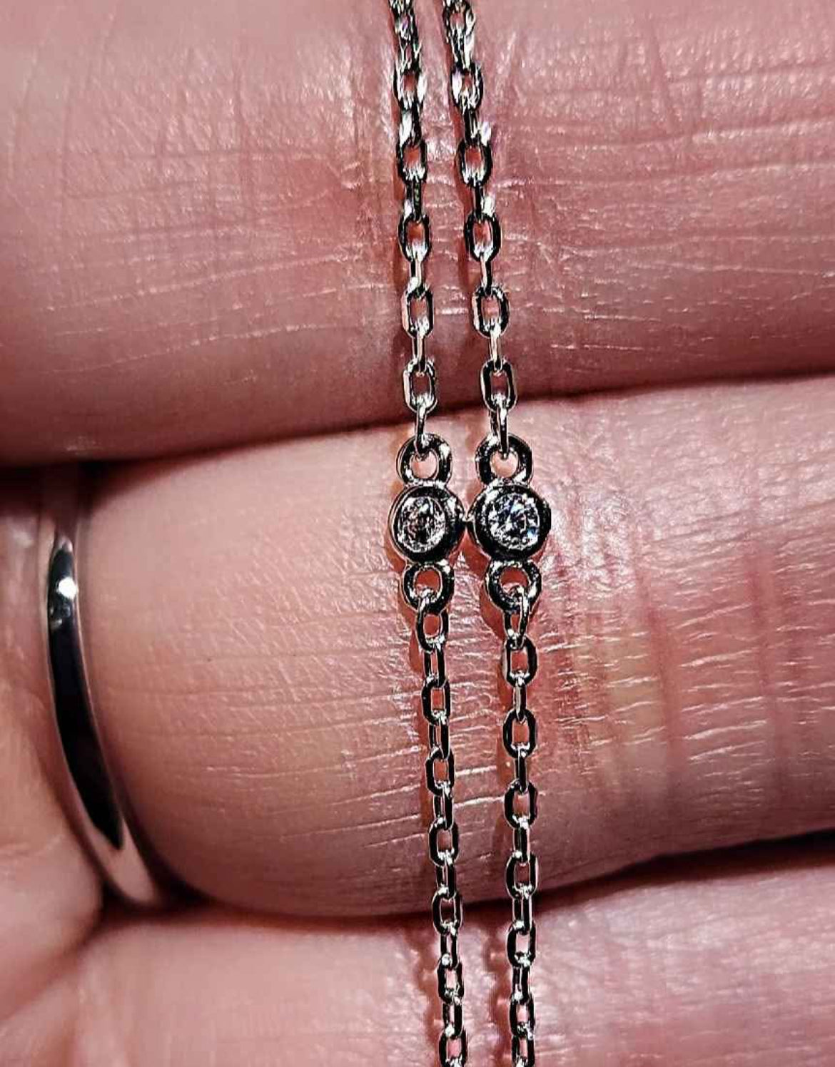 Clear Crystal with Cubic Zirconia 18kt Gold Plated Sterling Silver Necklace