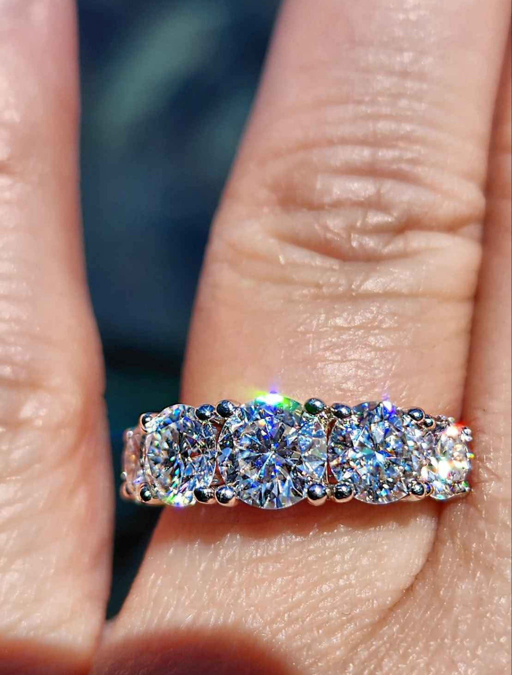 2.5 Carat Moissanite 18kt White Gold Plated Sterling Silver Ring