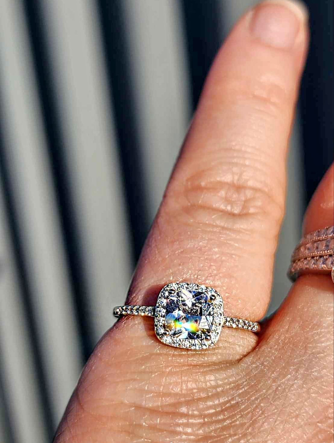 Radiant Cut Cubic Zirconia Sterling Silver Ring