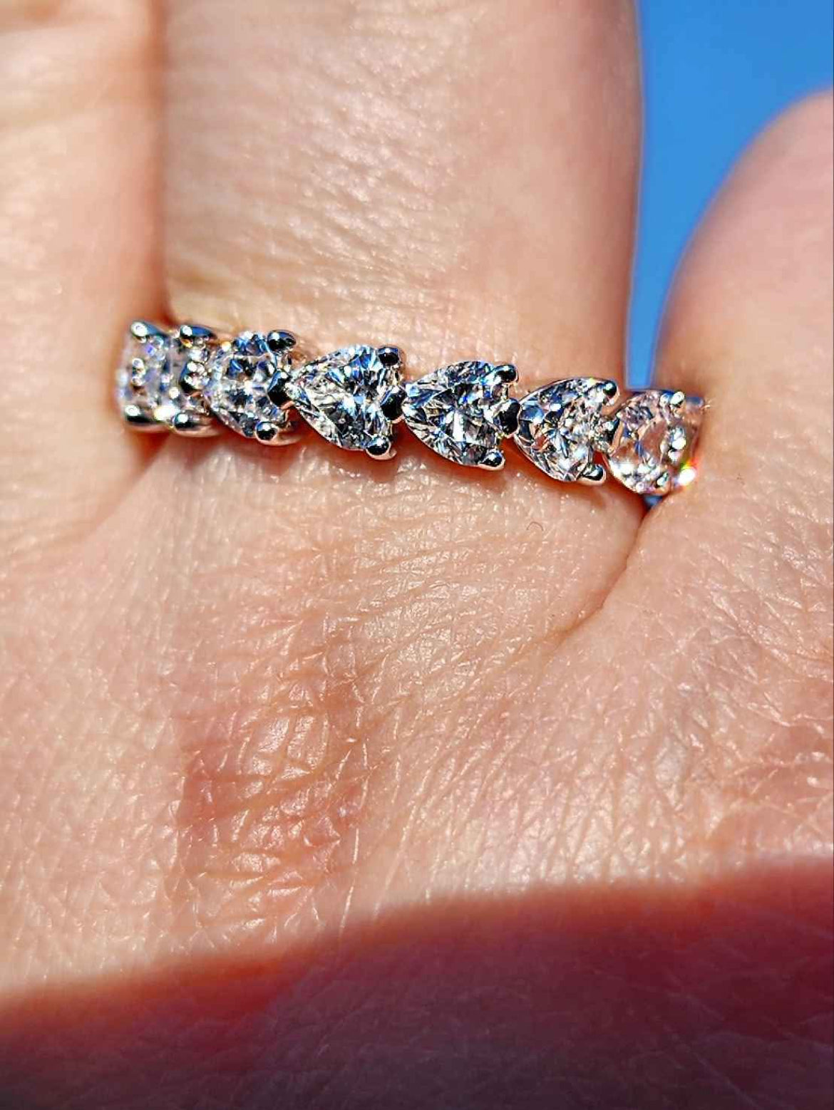 Cubic Zirconia 18kt White Gold Plated Sterling Silver Infinity Band