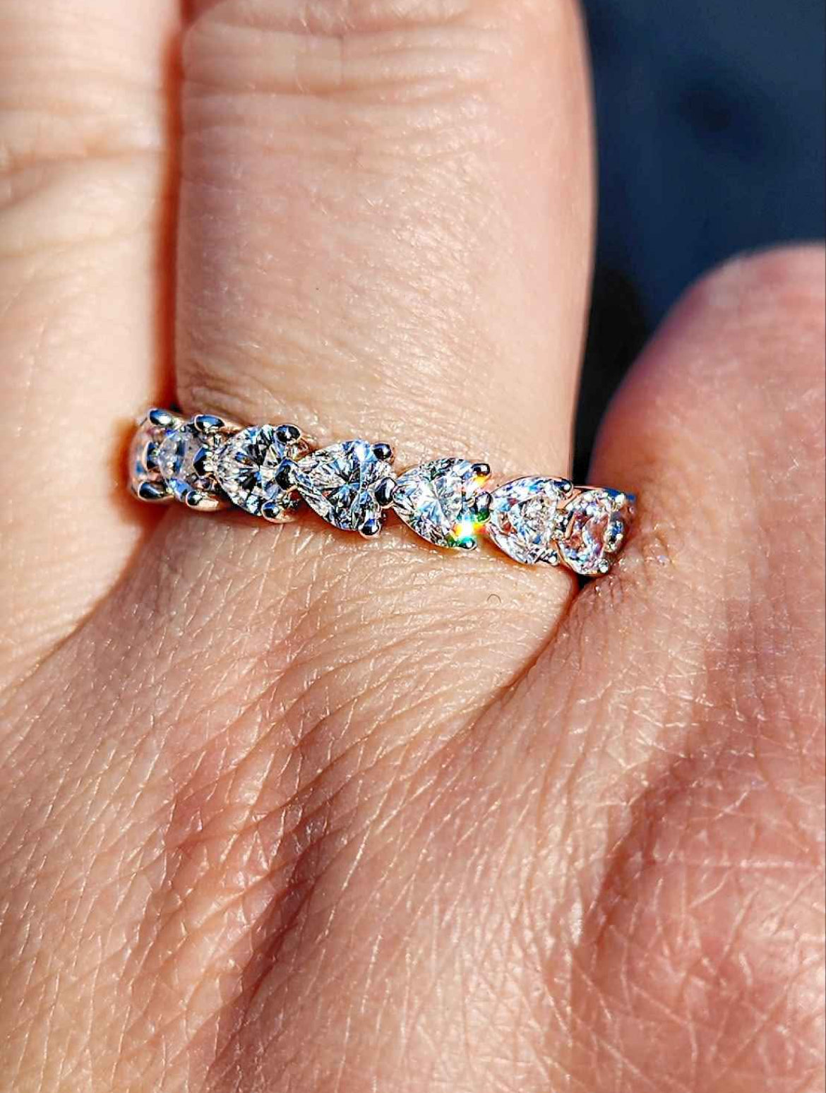 Cubic Zirconia 18kt White Gold Plated Sterling Silver Infinity Band